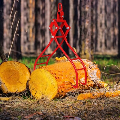 36" 4 Claw Timber Log Lifting Logging Tongs Grabber Tong