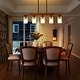 preview thumbnail 19 of 67, Farmhouse Linear Chandelier Rustic Wood Kitchen Island Lighting Dining Room Pendant Light Fixture with Seeded Glass Shade