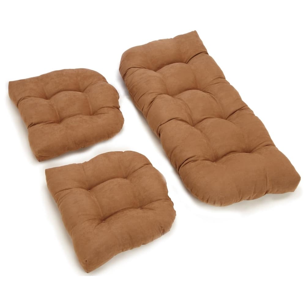 Microsuede 3-piece Indoor Settee Cushion Set