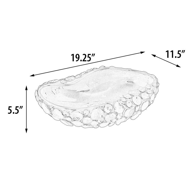 Silver Shimora Shell Centerpiece Bowl