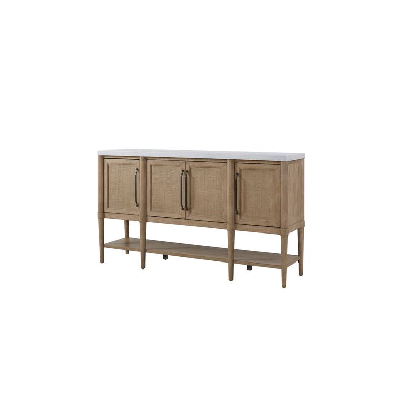 Cement Topped Server with Cane insets