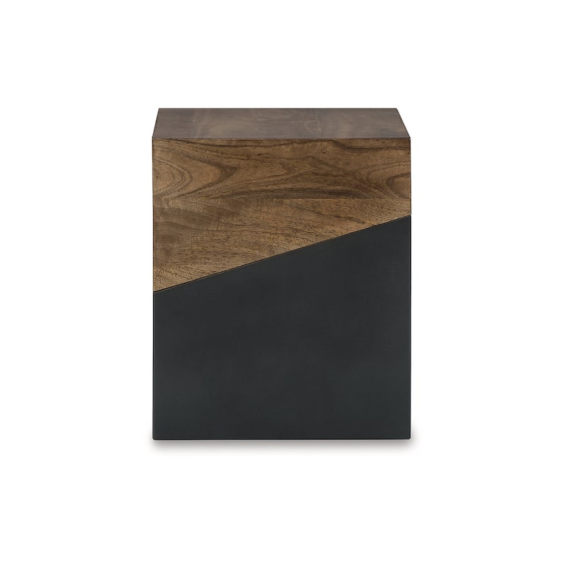 Trailbend Brown/Gunmetal Accent Table - 15"W x 15"D x 18"H