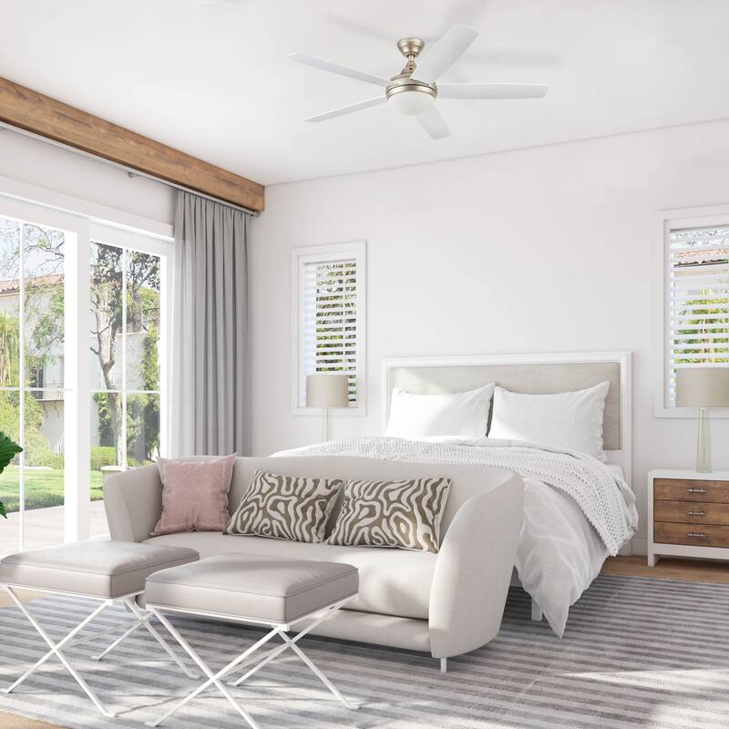 52" Prominence Home Ashby Contemporary Indoor LED Ceiling Fan with Light and Remote Control