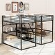 preview thumbnail 12 of 14, Twin Metal Bunk Bed with Desk, Shelves, and Storage Staircase, Ensuring Safety