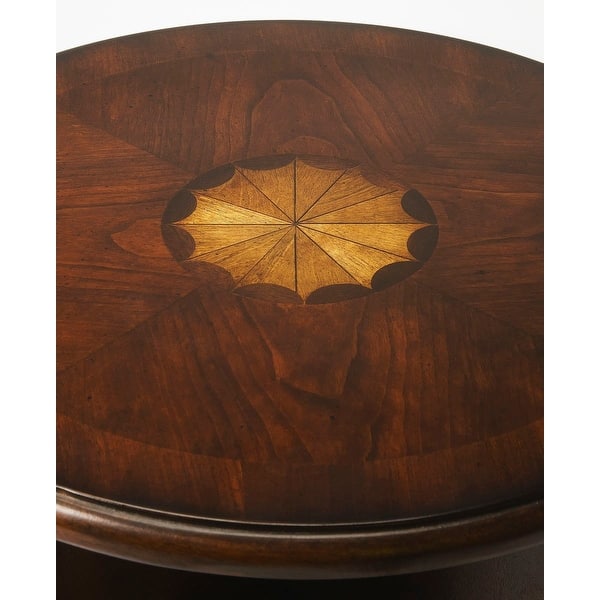 Shop Traditional Plantation Cherry Round Bookcase End Table Dark