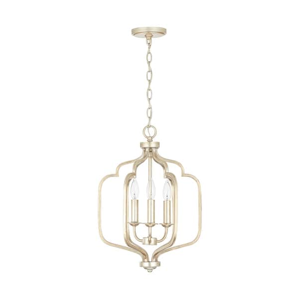 slide 2 of 10, Ophelia 3-light Winter Gold Foyer Pendant 3-light