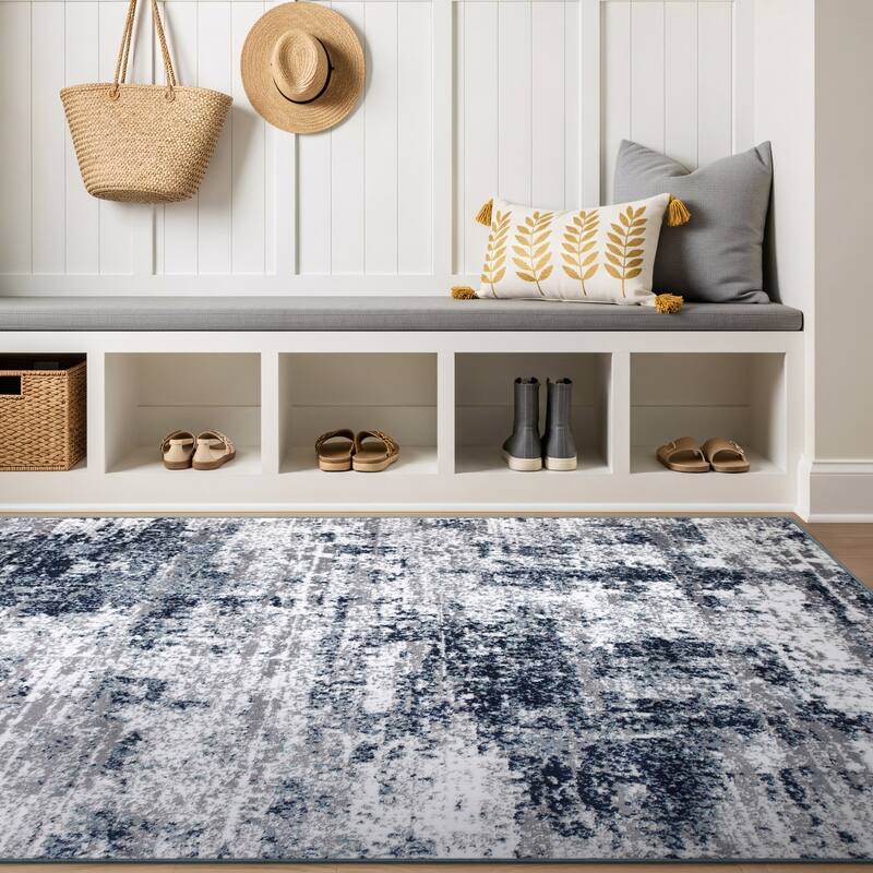 World Rug Gallery Distressed Abstract Area Rug