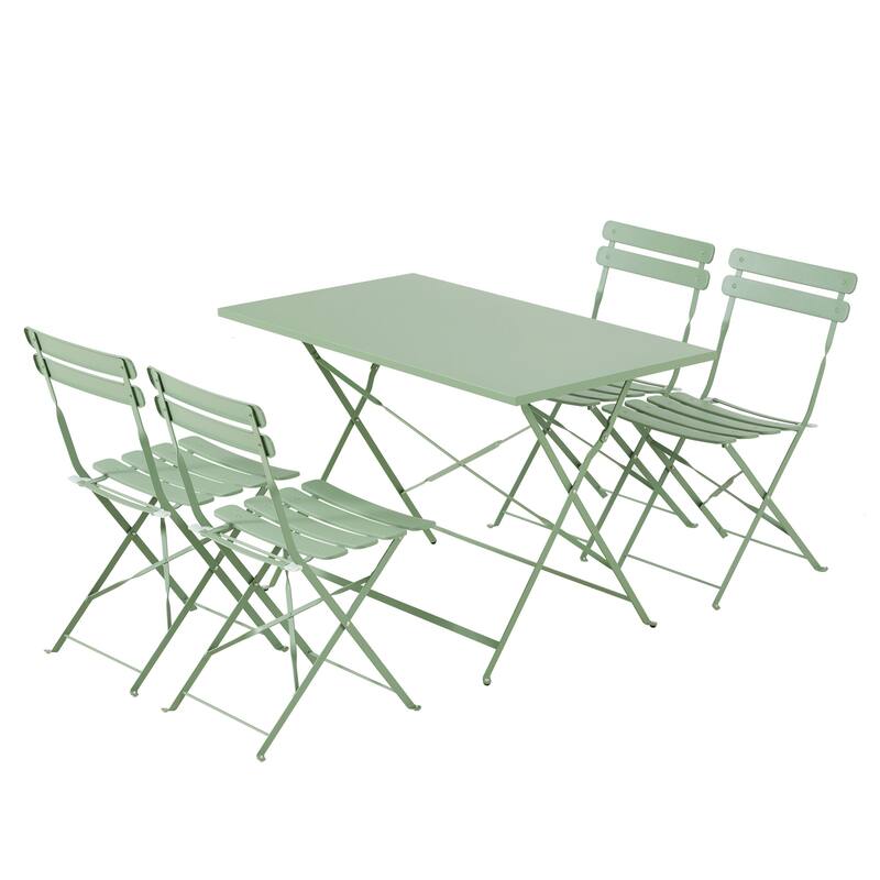 Outdoor 3-Piece Bistro Set, Foldable Patio Dining Sets, Rust-Resistant, Lightweight, Easy to Clean, for Balcony, Garden, Pool