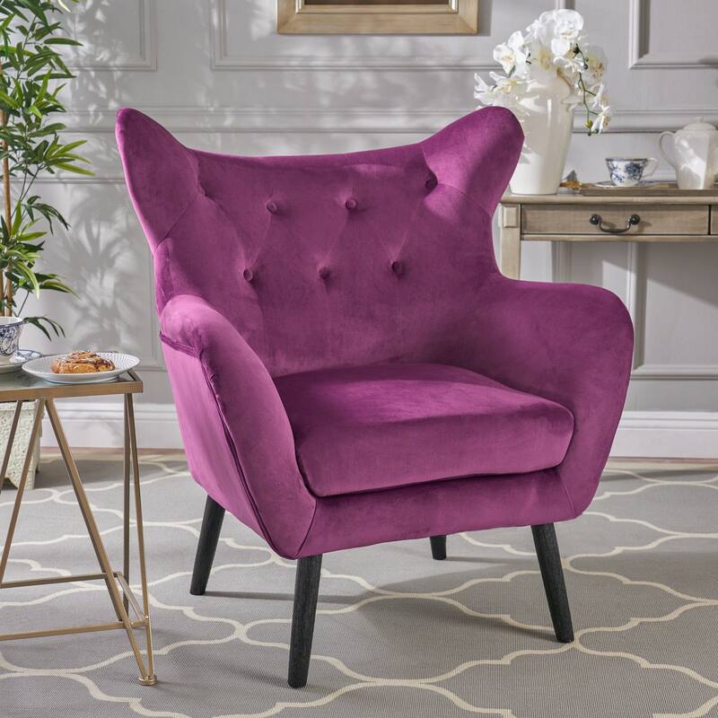 Fuchsia Featured Wingback Chair Accent Chair Side Chair Lounge Chair