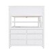 preview thumbnail 7 of 43, Full Size Loft Bed with Drawers and Writing Desk, Wooden Storage Bed with Shelves, Safety Guardrails and Ladder