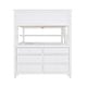 preview thumbnail 18 of 17, Full size Loft Bed with Drawers, Built-in Desk and Shelves, White
