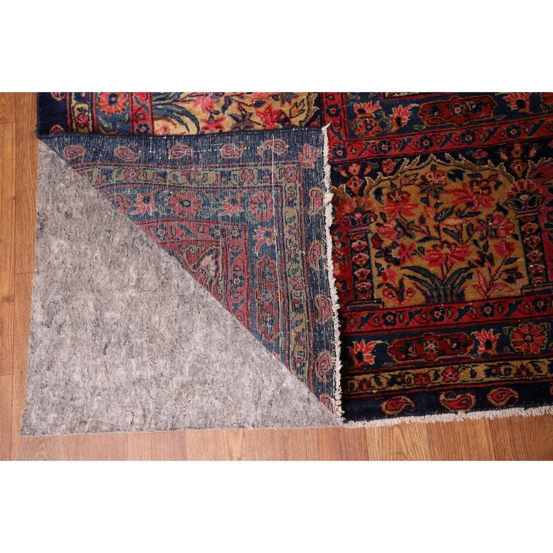 Pre-1900 Antique Sarouk Mohajeran Persian Rug Hand-Knotted Wool Carpet - 10'1"x 13'5"