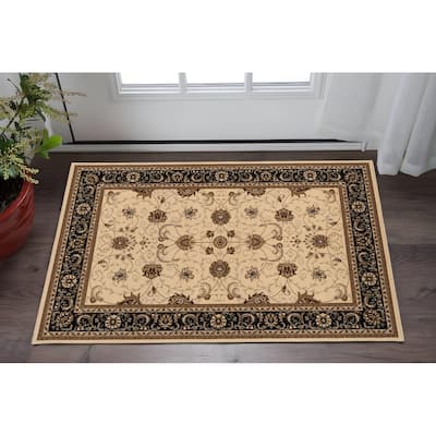 HomeRoots Oriental Traditional Rectangle Area Rug - 36 in. x 27 in. x 0.35 in.