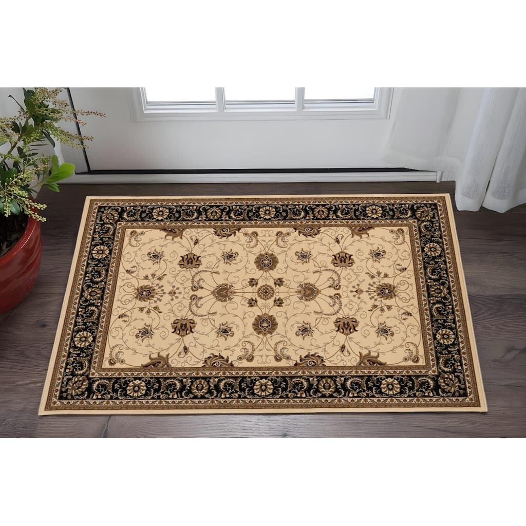 HomeRoots Oriental Traditional Rectangle Area Rug - 36 in. x 27 in. x 0.35 in.