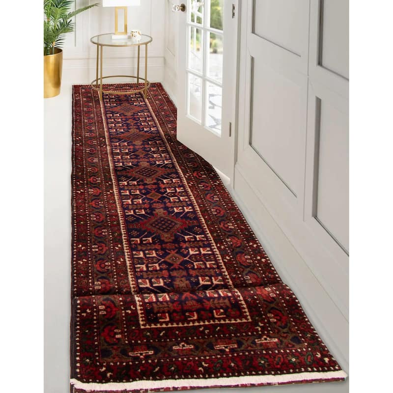 ECARPETGALLERY Hand-knotted Konya Anatolian Navy Wool Rug - 3'7 x 14'8