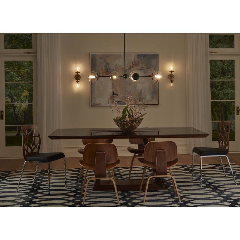 Atwell Collection Two-Light Brushed Bronze Mid-Century Modern Wall Sconce - 5.87 in x 6.75 in x 18 in