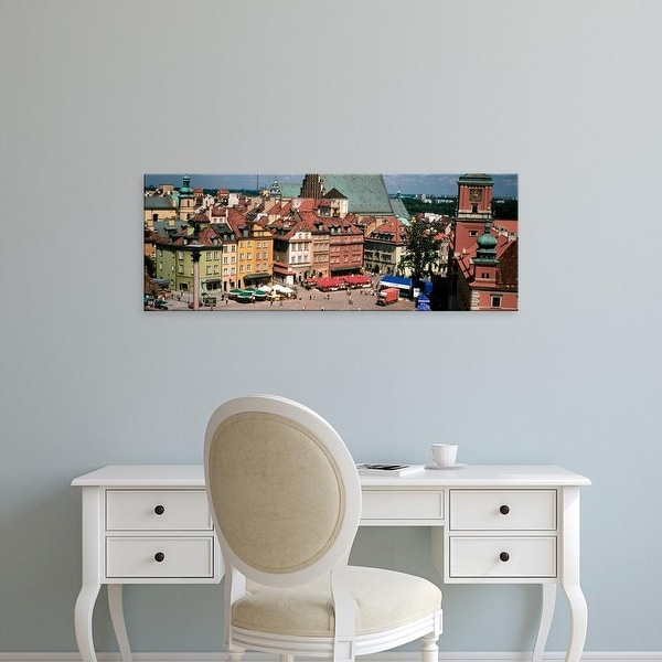 Easy Art Prints Panoramic Images's 'High angle view of a city, Warsaw, Poland' Premium Canvas Art