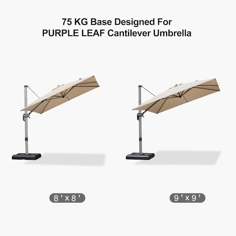PURPLE LEAF Heavy Duty Patio Umbrella Weighted Base 32.6" x 33.5" - 33.5" X 32.7"