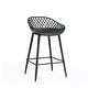 preview thumbnail 12 of 14, Jamesdar Kurv Mid-Century Modern Low-Back Counter Stool, Set of 2, Indoor/Outdoor - Set of 2
