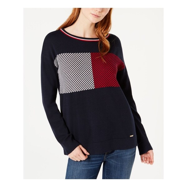 tommy hilfiger crew neck jumper womens
