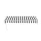 preview thumbnail 9 of 10, ALEKO Caribbean Motorized Patio Awning - White Frame - Seagull Gray & White Striped - 13 x 10 Feet