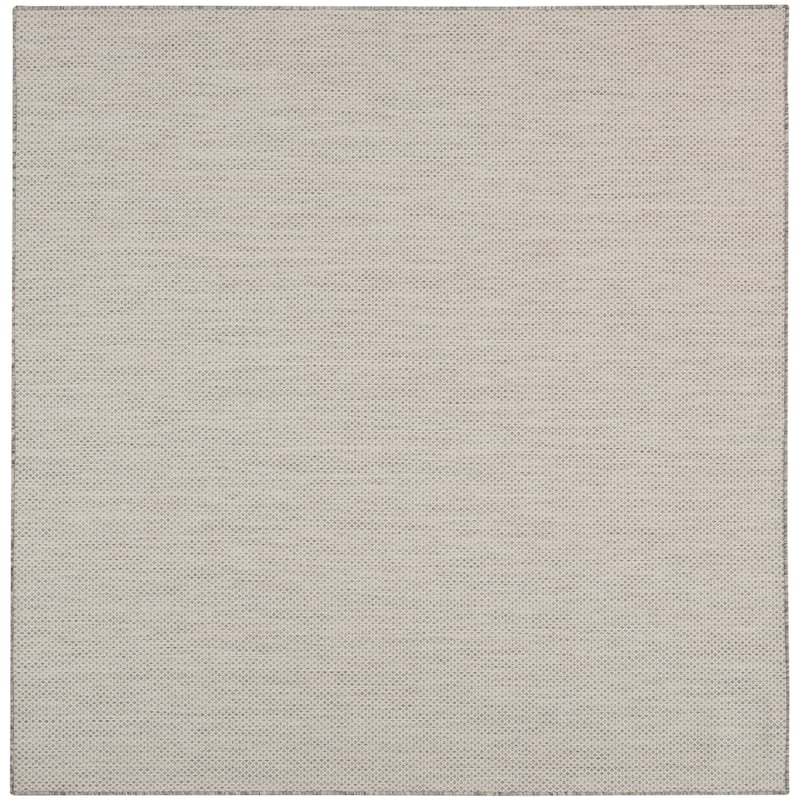Nourison Courtyard Indoor/Outdoor Modern Geometric Area Rug - 8' x Square - Ivory/Silver