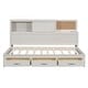 preview thumbnail 4 of 11, Twin Size Relaxation Daybed with Drawers & Sockets & Shelf