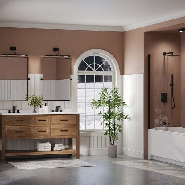 Widespread Bathroom Faucet Double Handle 3 Hole Bathroom Sink