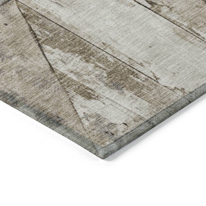 HomeRoots Geometric Transitional Rectangle Outdoor Rug