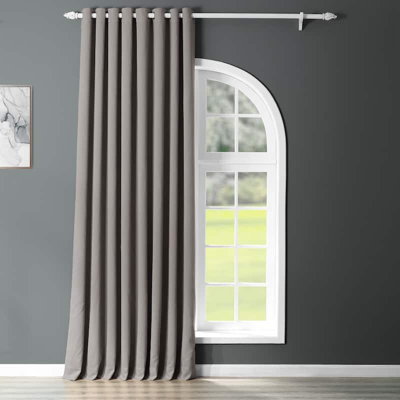 Exclusive Fabrics Extra Wide Room Darkening Grommet 96-inch Curtain (1 Panel) - Neutral Grey