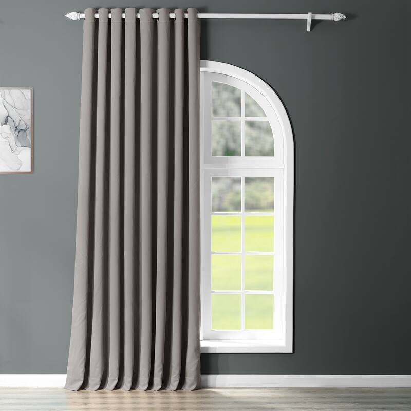 Exclusive Fabrics Extra Wide Room Darkening Grommet 84-inch Curtain (1 Panel) - 100 x 84