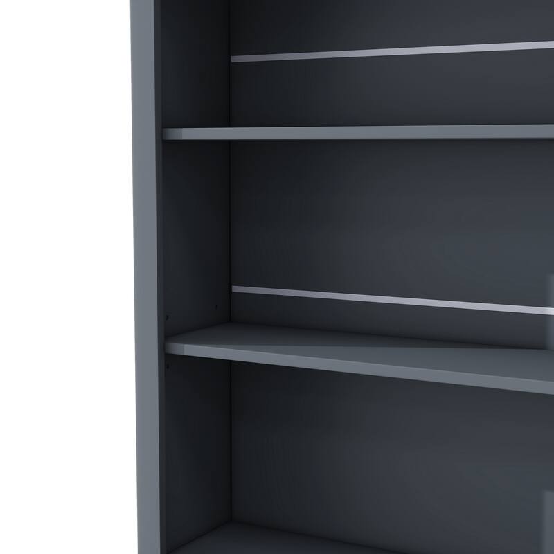Freestanding High Kitchen Pantry Tall Kitchen Hutch, Set of 2, Gray