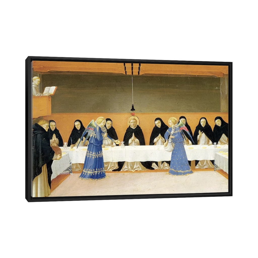 iCanvas "St. Dominic And His Companions Fed by Angels, Coronation Of The Virgin, c.1430-32" by Fra Angelico Framed