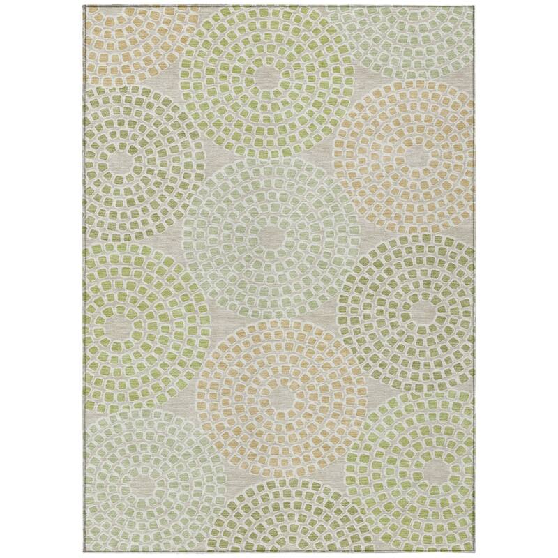 HomeRoots Geometric Transitional Rectangle Outdoor Rug