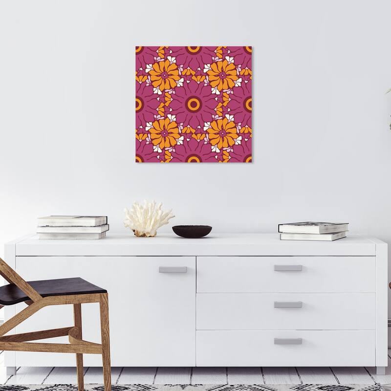 Wynwood Studio Canvas Abstract Flower Storage Purple and Wall Art Canvas Print