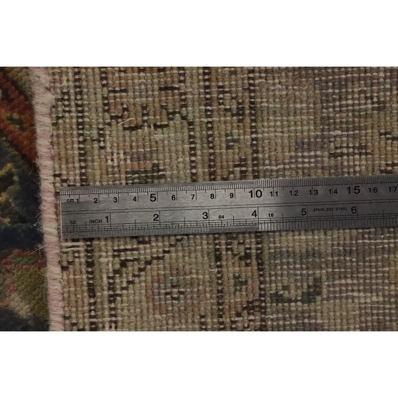 Hand Knotted Oriental 100% Wool Carpet Traditional Floral Oranges & Rust Tabriz Area Rug - 12' 8'' X 9' 6''