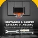 preview thumbnail 4 of 7, Soozier Wall Mounted Basketball Hoop, Mini Hoop with 45'' x 29'' Shatter Proof Backboard, Durable Rim and All-Weather Net
