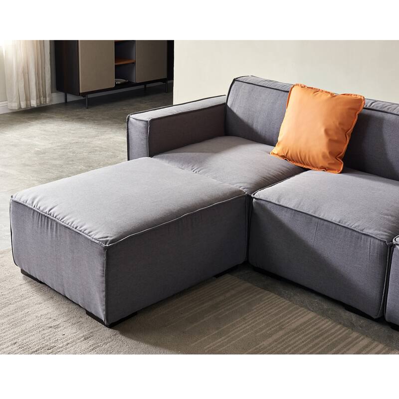 Modular Sofa with Convertible Ottoman Chaise