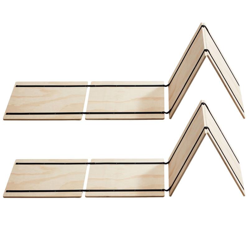 Natural Wood Pine Plywood Foldable Bunkie Board with Ventilated Webbing Straps