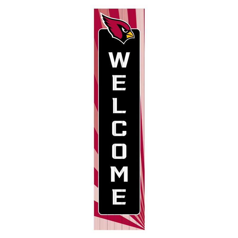 47" Porch Leaner Welcome Wall Sign, Arizona Cardinals - Black