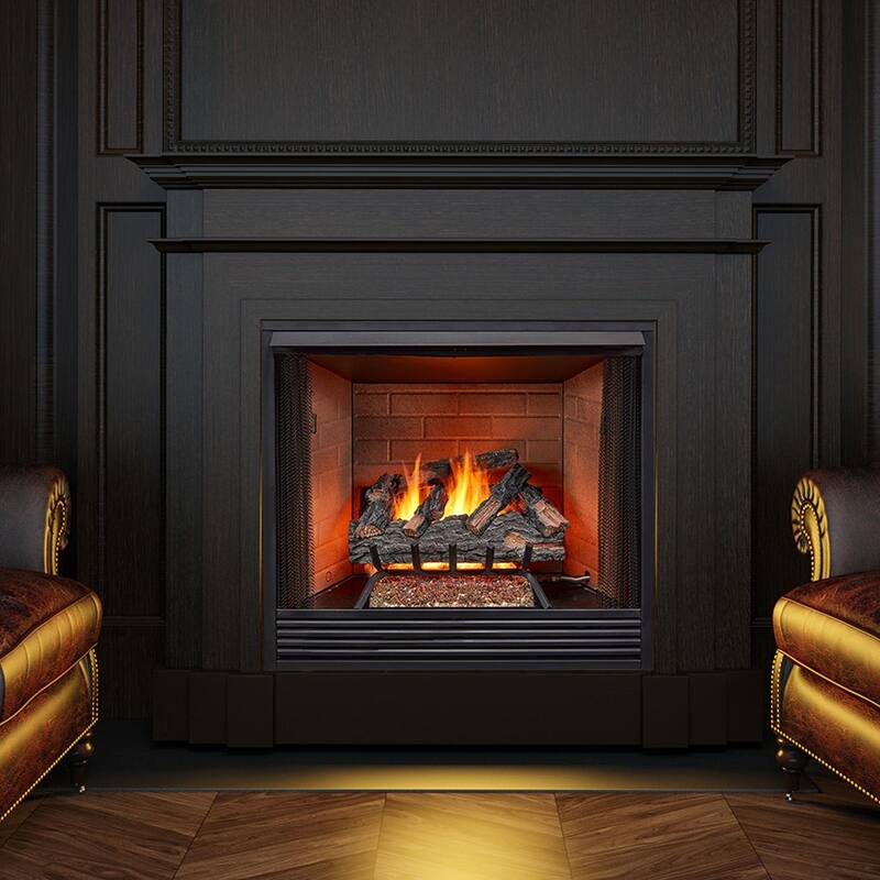 Duluth Forge MO24HVL 55,000 BTU Natural Gas Log Set Fireplace with