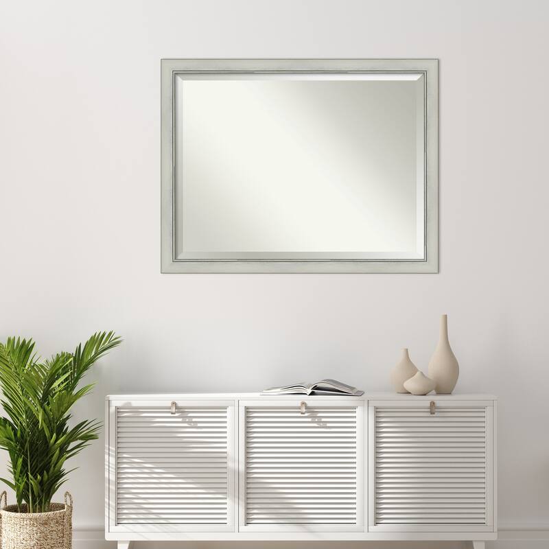 Beveled Wall Mirror - Flair Polished Nickel Frame