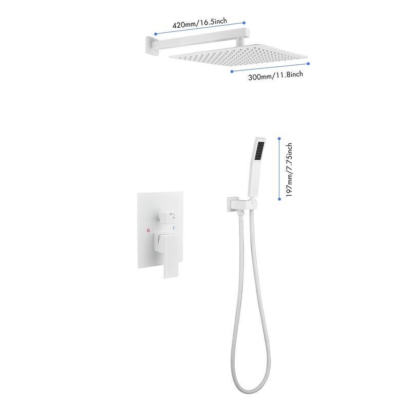 12" Rain Shower Head Systems Wall Mounted Shower