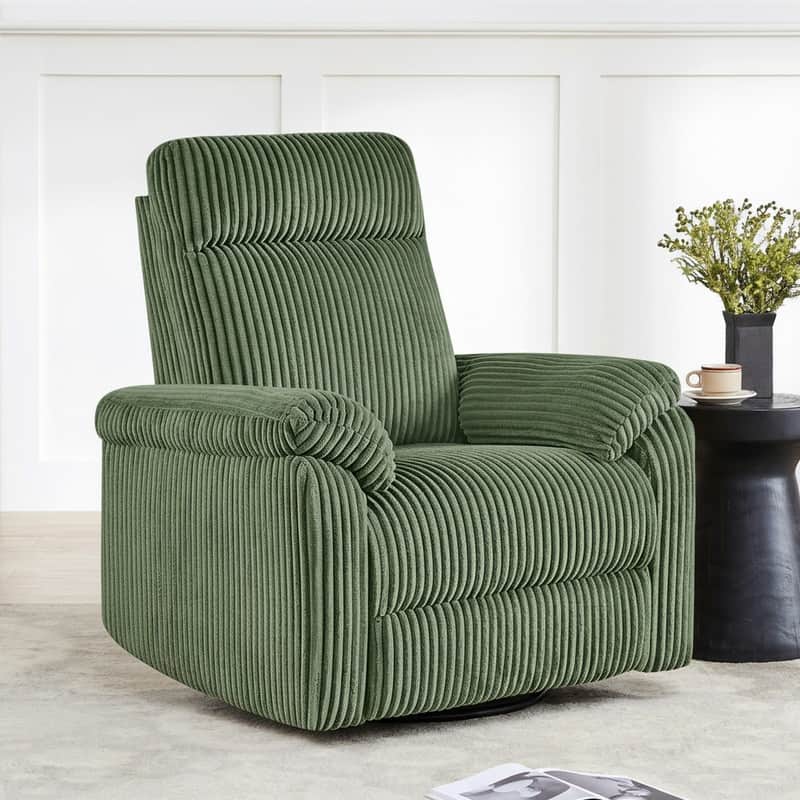 Spruce & Spring Manual Swivel Glider Recliner for Nursery