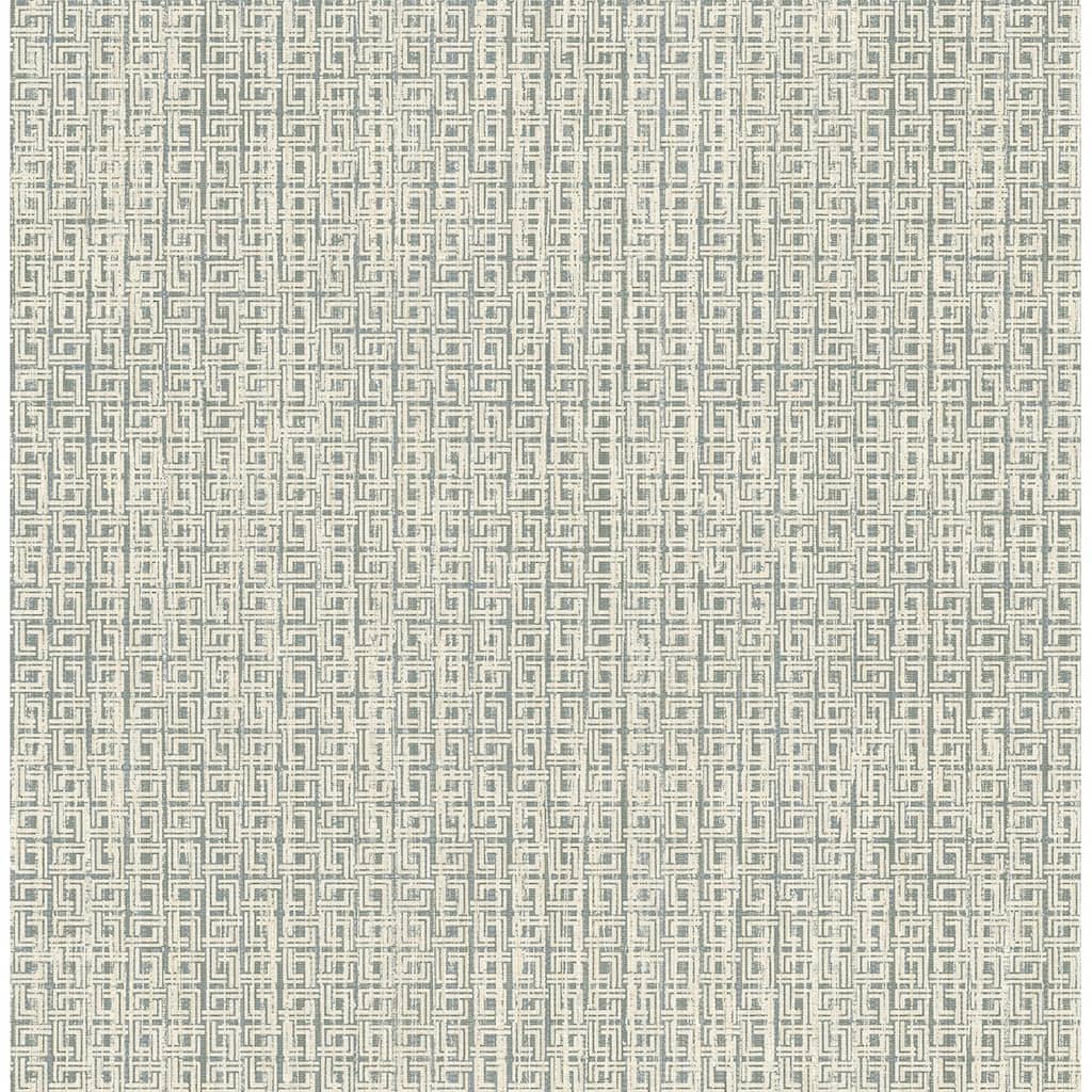 Seabrook Designs Casaba Geo Maze Unpasted Wallpaper