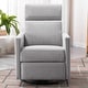 preview thumbnail 5 of 27, Modern Upholstered Rocker Nursery Chair Plush Seating Glider Swivel Recliner Chair, Gray