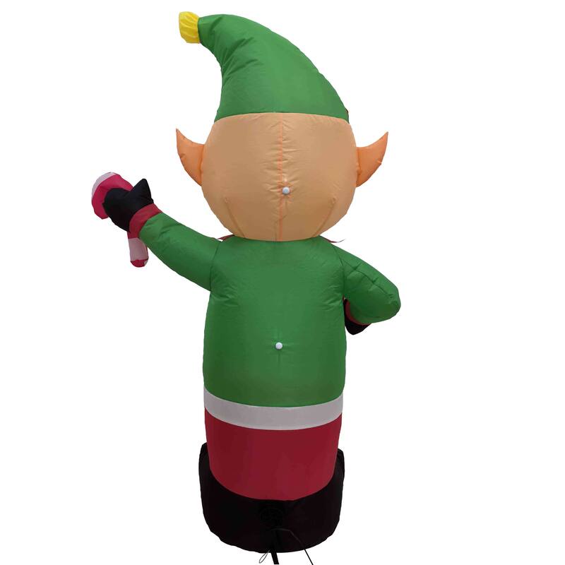 Lighted Inflatable Elf Outdoor Christmas Decoration - 4.25'