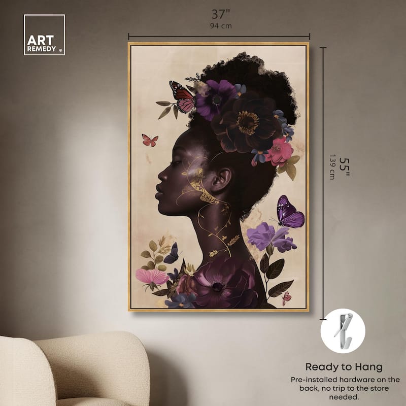 Burgundy Nectar Canvas by Art Remedy