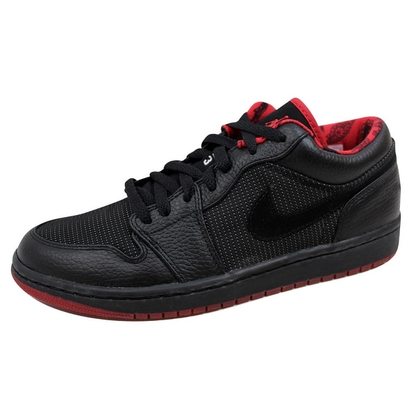 jordan 1 retro low black metallic silver varsity red
