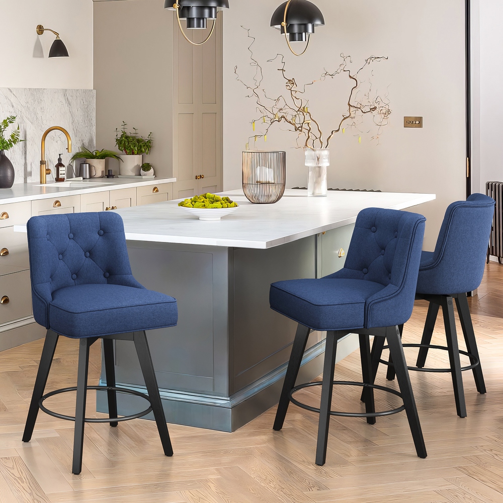 Blue Solid Back Set of 3 Counter and Bar Stools Bed Bath Beyond